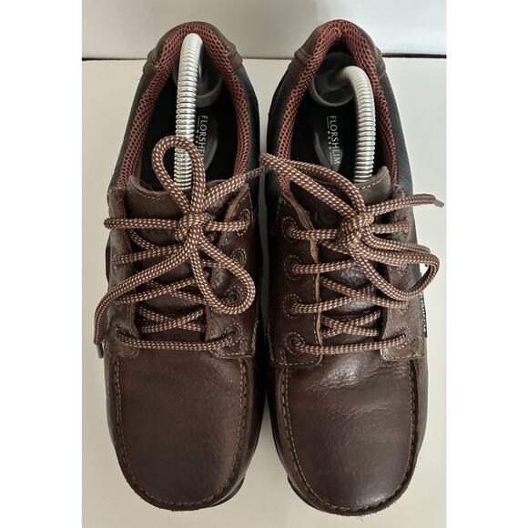 NWOT Florsheim Brown Leather Sz 8 1/2 Work Safety Toe Tie Oxford Work Shoe - Picture 5 of 7